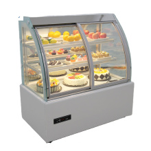 air cooling curved glass fresh meat deli display refrigerator for supermarket with built in compressor